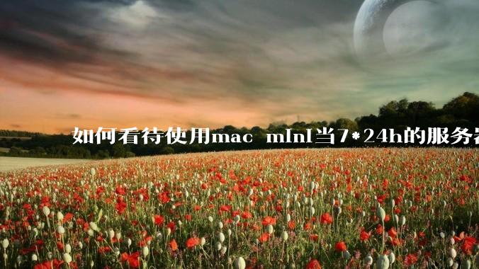 如何看待使用mac mini当7*24h的服务器？